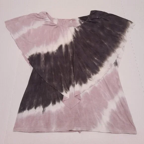 Juicy Couture Tie Dye Draped Flutter Sleeve Top - Size M - Picture 9 of 12